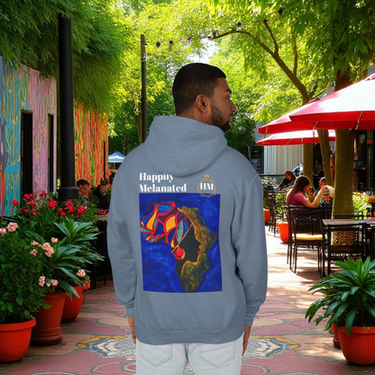 African Continent Art Graphic Unisex Hoodie, Lightweight Sweatshirt