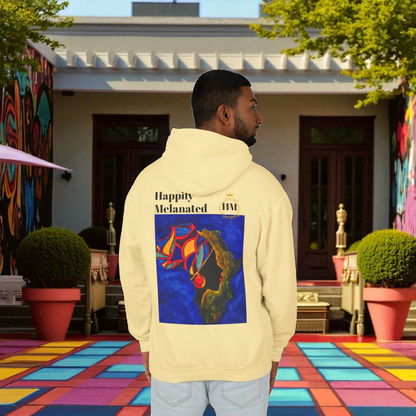 African Continent Art Graphic Unisex Hoodie, Lightweight Sweatshirt