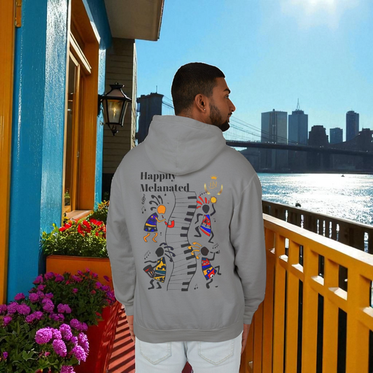 Handcrafted Afro Music Graphic Hoodie - Unisex Lightweight Hooded Sweatshirt, Hipster Hoodie