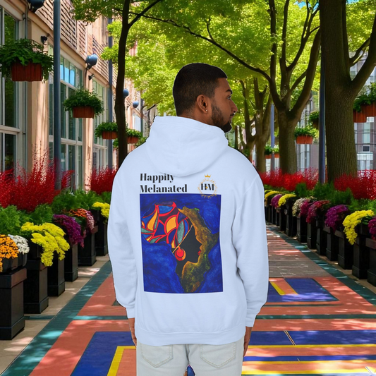 African Continent Art Graphic Unisex Hoodie, Lightweight Sweatshirt