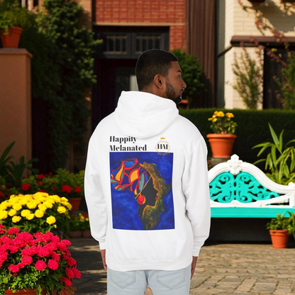 African Continent Art Graphic Unisex Hoodie, Lightweight Sweatshirt