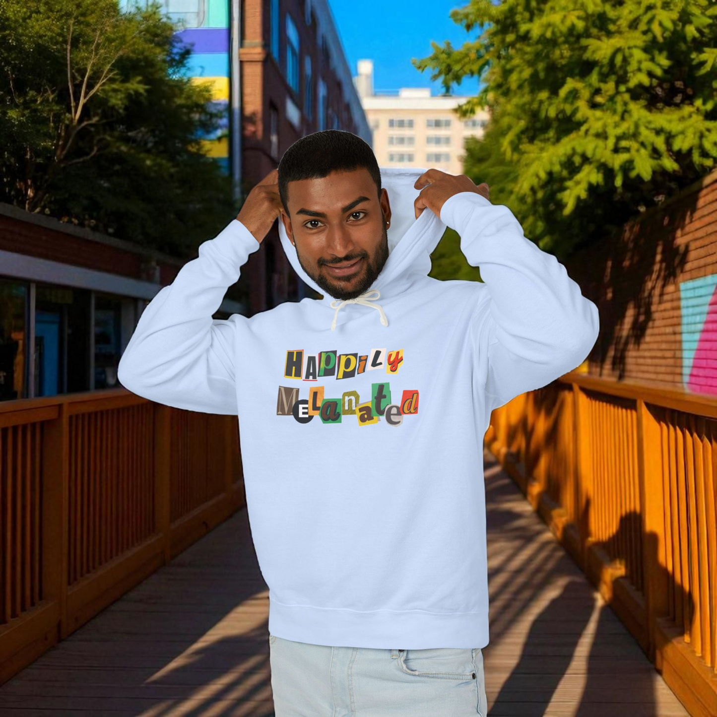 African Continent Art Graphic Unisex Hoodie, Lightweight Sweatshirt