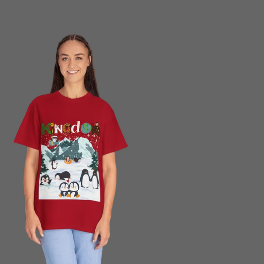 Arctic Life Penguin Graphic Unisex T-Shirt, Nature Theme, Wildlife Tee Shirt, Animal Lover Tee