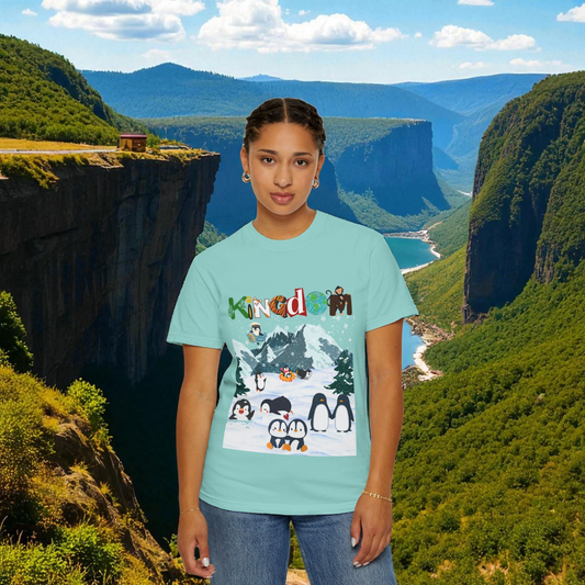 Arctic Life Penguin Graphic Unisex T-Shirt, Nature Theme, Wildlife Tee Shirt, Animal Lover Tee
