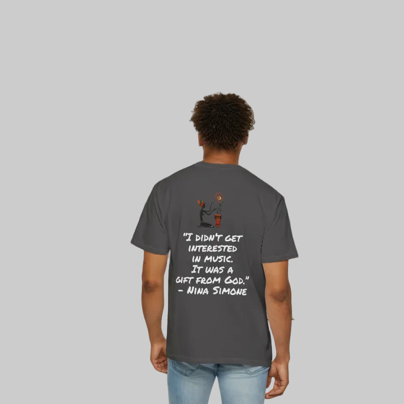Afro Jazz Singer Graphic T-Shirt, Black History Music Tee, Unisex Garment-Dyed Shirt Printify