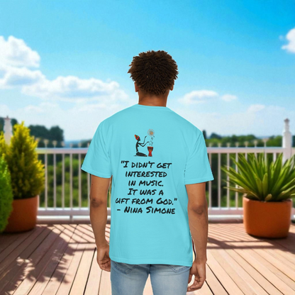 Afro Jazz Singer Graphic T-Shirt, Black History Music Tee, Unisex Garment-Dyed Shirt