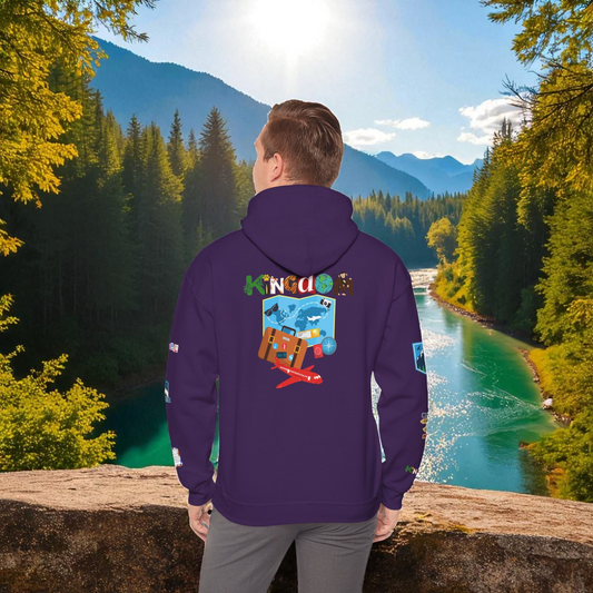 Vacation Theme Graphic Unisex Hoodie, Travel Enthusiast Sweatshirt, Wanderlust Hooded Pullover
