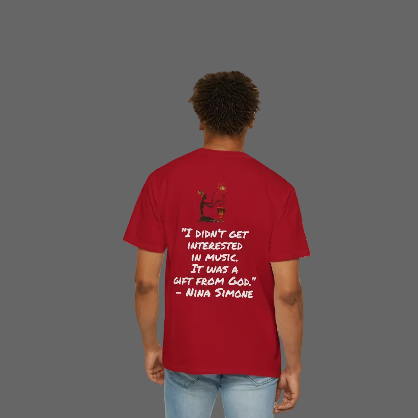 Afro Jazz Singer Graphic T-Shirt, Black History Music Tee, Unisex Garment-Dyed Shirt Printify