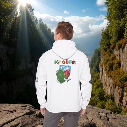 Travel Badge Graphic Hoodie, Wanderlust Sweatshirt, Adventure Lover Jumper