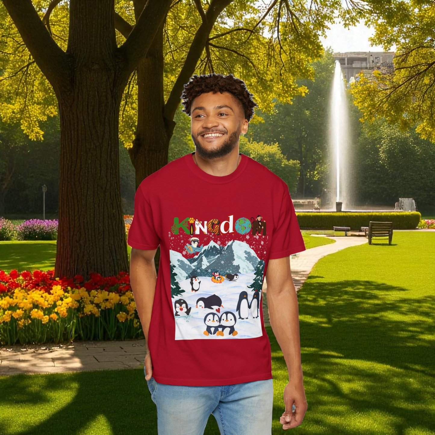 Arctic Life Penguin Graphic Unisex T-Shirt, Nature Theme, Wildlife Tee Shirt, Animal Lover Tee