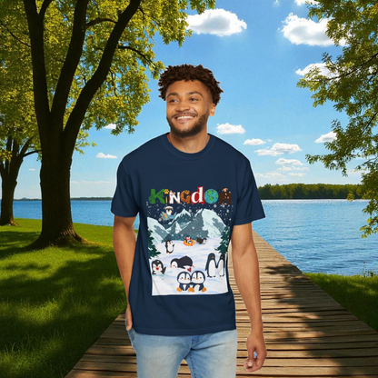 Arctic Life Penguin Graphic Unisex T-Shirt, Nature Theme, Wildlife Tee Shirt, Animal Lover Tee