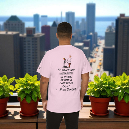 Afro Music Unisex Graphic Tee, Piano Art, Jazz Singer Shirt, Music Lover Gift