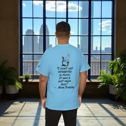 Afro Music Unisex Graphic Tee, Piano Art, Jazz Singer Shirt, Music Lover Gift
