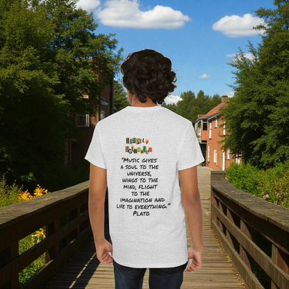 Guitar Art Tribal Masks Unisex Tee, Music Lover Graphic Shirt, Unique Handcrafted Tee