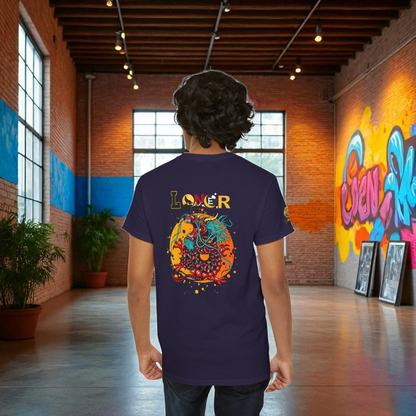 Dragon Graphic Tee, Loner Themed Unisex Shirt, Dragon Art T-Shirt, Mythical Creature Top