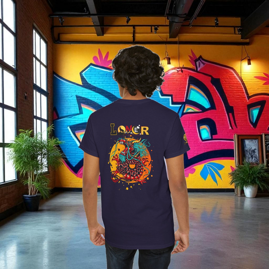 Dragon Graphic Tee, Loner Themed Unisex Shirt, Dragon Art T-Shirt, Mythical Creature Top