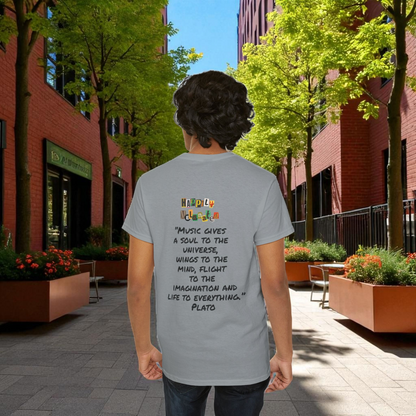Guitar Art Tribal Masks Unisex Tee, Music Lover Graphic Shirt, Unique Handcrafted Tee