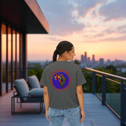 Women's Afrocentric Art Graphic Oversized Boxy T-shirt