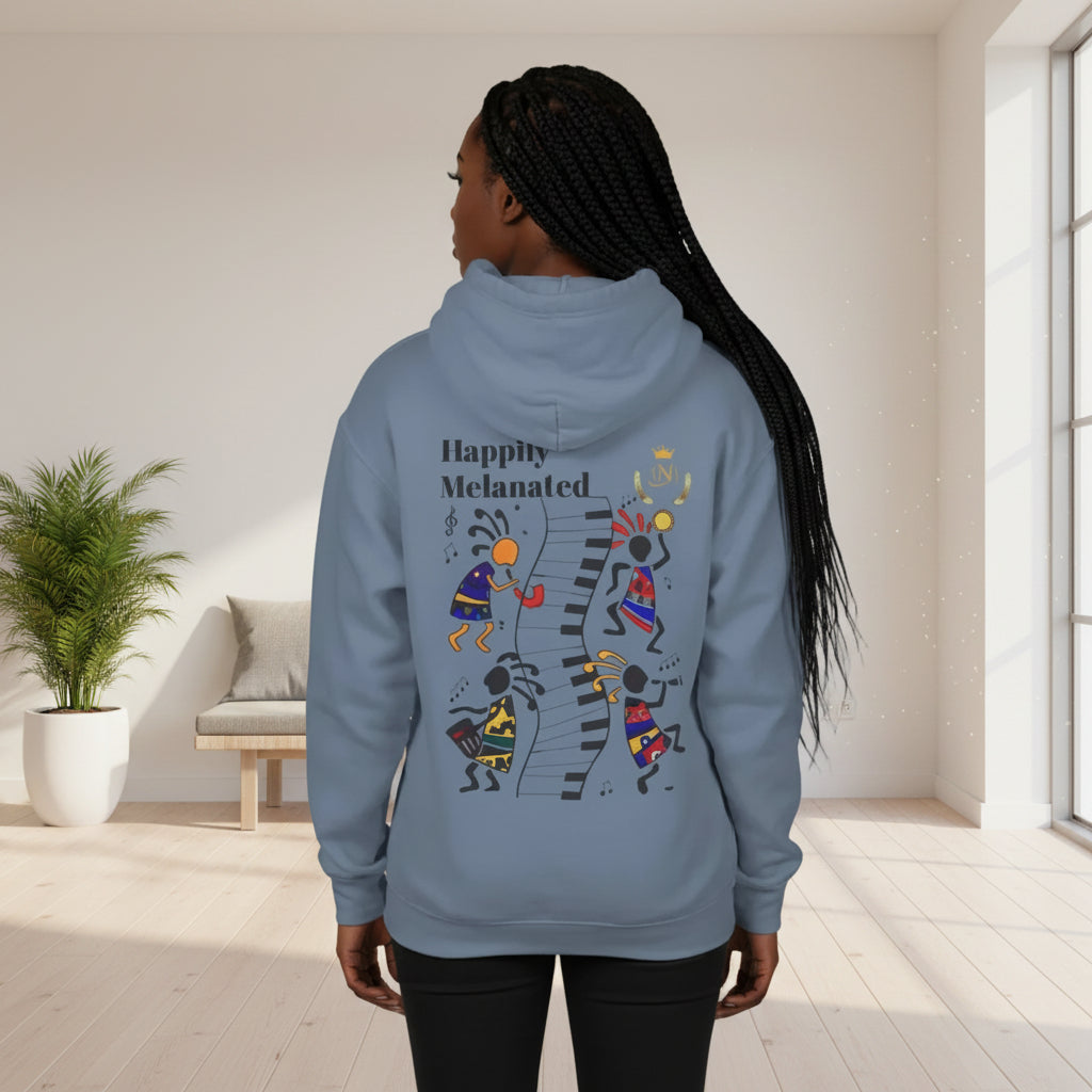 Handcrafted Afro Music Graphic Hoodie - Unisex Lightweight Hooded Sweatshirt, Hipster Hoodie