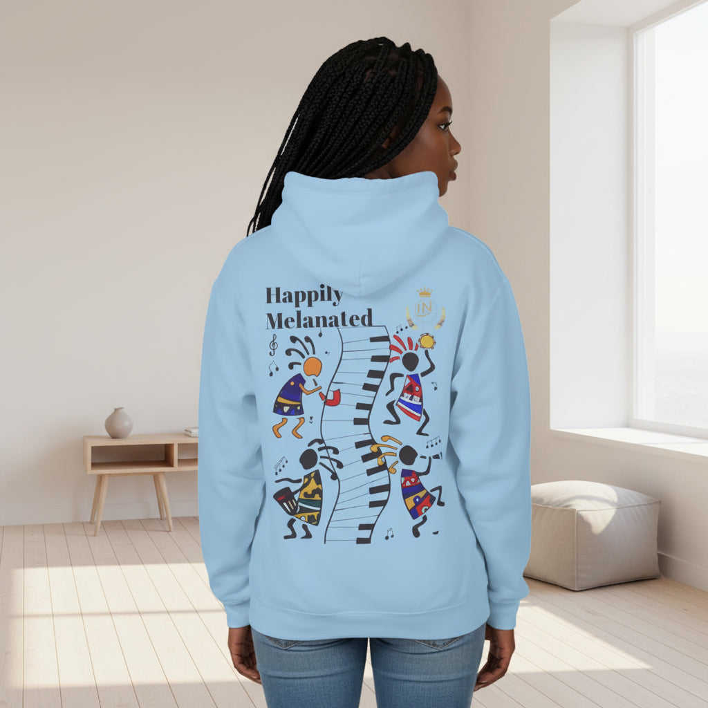 Handcrafted Afro Music Graphic Hoodie - Unisex Lightweight Hooded Sweatshirt, Hipster Hoodie