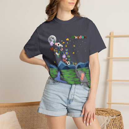 Night Sky Elephant Unisex T-shirt, Nature Graphic Floral Tee, Constellation Shirt