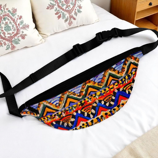 Bohemian Chic Handcrafted Tribal Fanny Pack - Artisan Textile Waist Bag