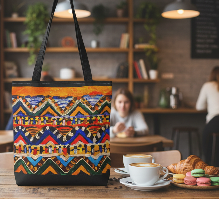 Handcrafted Aztec Print Weekender Bag - Spacious & Stylish Tote for Weekend Escapes Printify