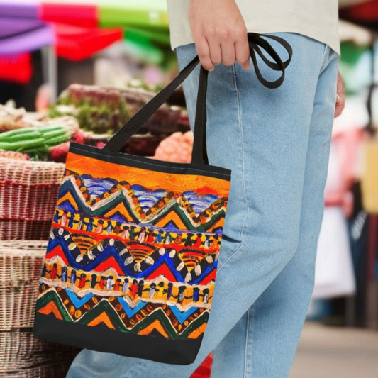 Handcrafted Aztec Print Weekender Bag - Spacious & Stylish Tote for Weekend Escapes
