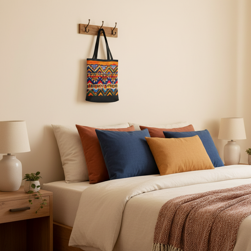 Handcrafted Aztec Print Weekender Bag - Spacious & Stylish Tote for Weekend Escapes Printify