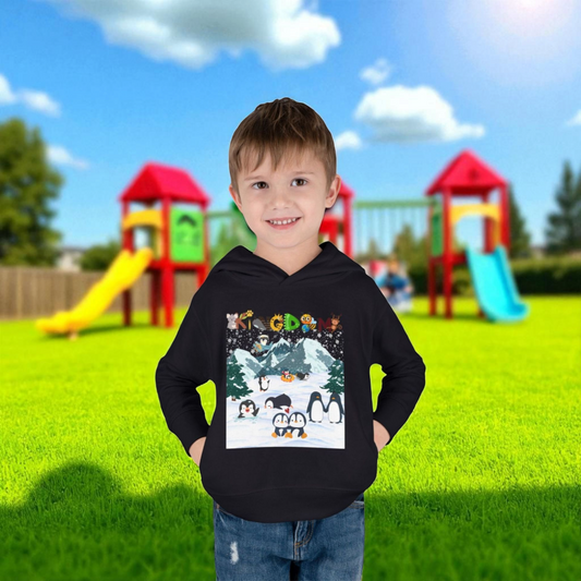 Penguin Toddler Hoodie, Arctic Animals Kids Fleece Sweatshirt, Animal Graphic Children's Pullover