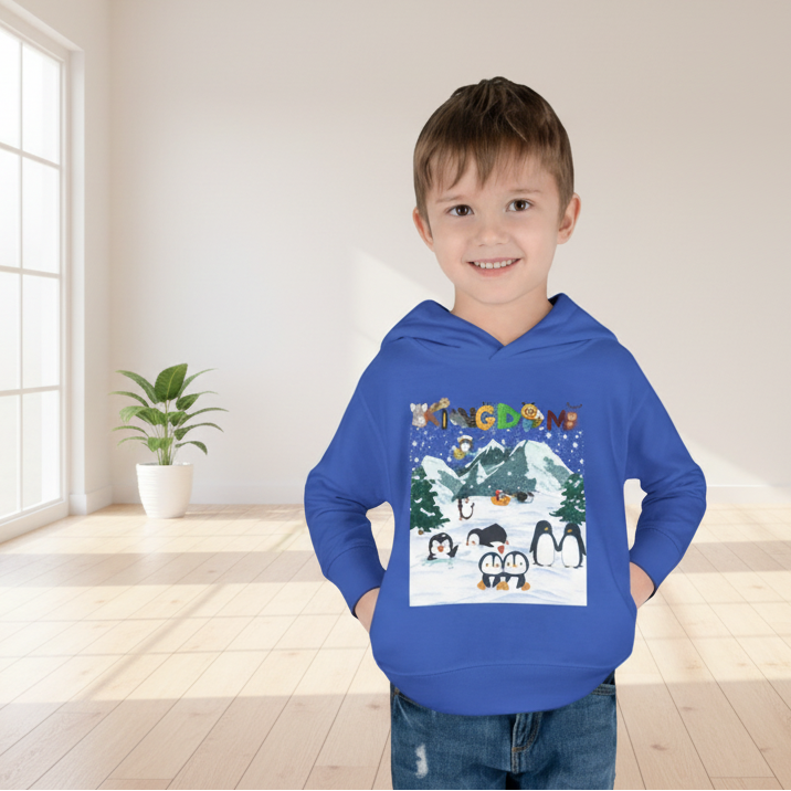 Penguin Toddler Hoodie, Arctic Animals Kids Fleece Sweatshirt, Animal Graphic Children's Pullover Printify