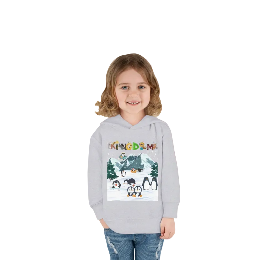 Penguin Toddler Hoodie, Arctic Animals Kids Fleece Sweatshirt, Animal Graphic Children's Pullover Printify