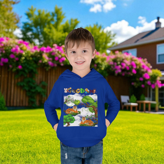 Tiger Graphic Toddler Hoodie, Wild Life Pullover, Fleece Sweatshirt, Jungle Theme