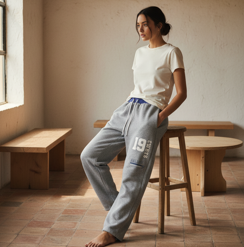 Dallas Cowboys Inspired Plaid Waistband Barrel Unisex Sweatpants