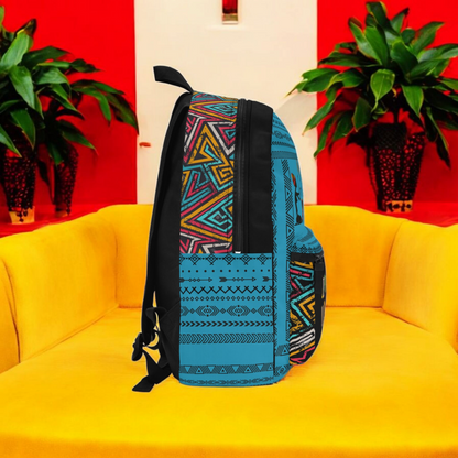 Boho Afro Music Backpack, Music Lover Bag, Cartoon Print Rucksack