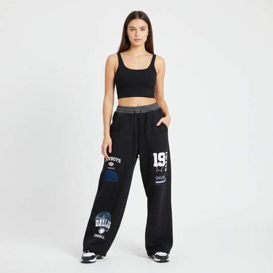 Dallas Cowboys Inspired Plaid Waistband Barrel Unisex Sweatpants
