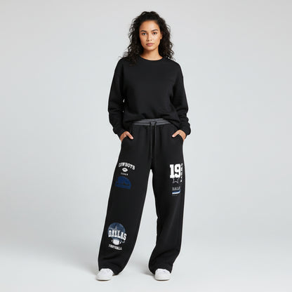 Dallas Cowboys Inspired Plaid Waistband Barrel Unisex Sweatpants