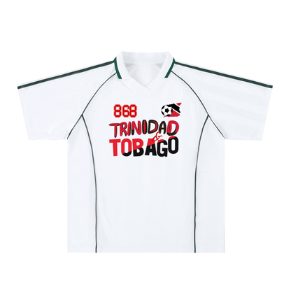 Trinidad Flag Shadow Stripe Collared Unisex Soccer Jersey