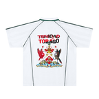 Trinidad Flag Shadow Stripe Collared Unisex Soccer Jersey