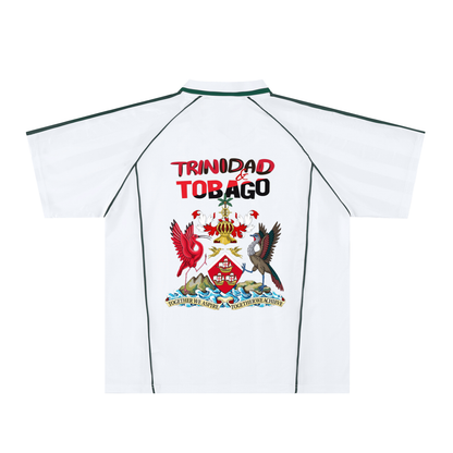 Trinidad Flag Shadow Stripe Collared Unisex Soccer Jersey