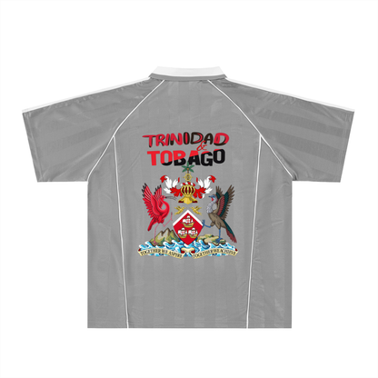 Trinidad Flag Shadow Stripe Collared Unisex Soccer Jersey