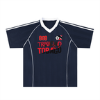 Trinidad Flag Shadow Stripe Collared Unisex Soccer Jersey