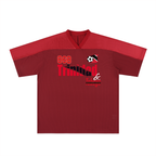 Trinidad Flag Themed Oversized Mesh V-Neck Unisex Soccer Jersey