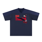 Trinidad Flag Themed Oversized Mesh V-Neck Unisex Soccer Jersey