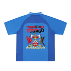 Unisex Trinidad Flag Themed Graphic Striped V-Neck Soccer Jersey