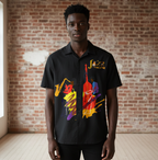 Jazz Musician Art Themed Unisex Boxy Short Sleeve Shirt