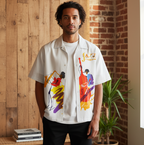 Jazz Musician Art Themed Unisex Boxy Short Sleeve Shirt