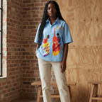 Jazz Musician Art Themed Unisex Boxy Short Sleeve Shirt