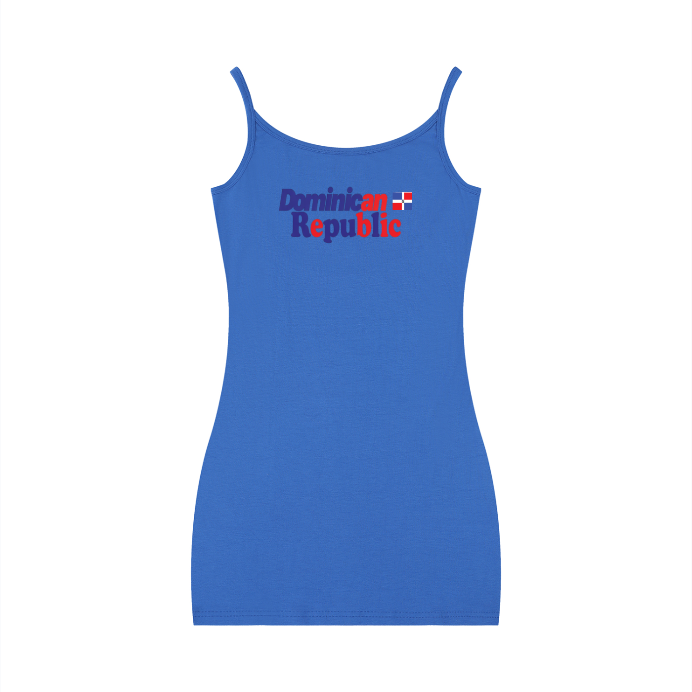 Dominican Republic Flag Themed Women's Solid Tight Sleeveless Dress