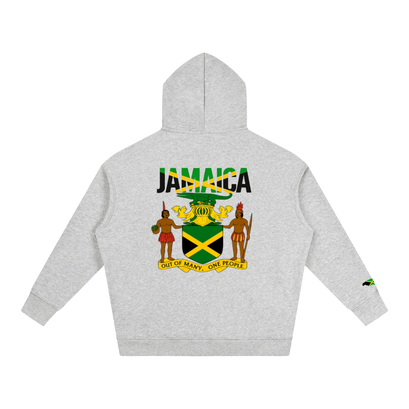 Jamaican Pride and Flag Themed Graphic Fleeced Unisex Hoodie